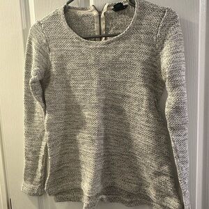 Club Monaco Cream and Gray Textured Sweater